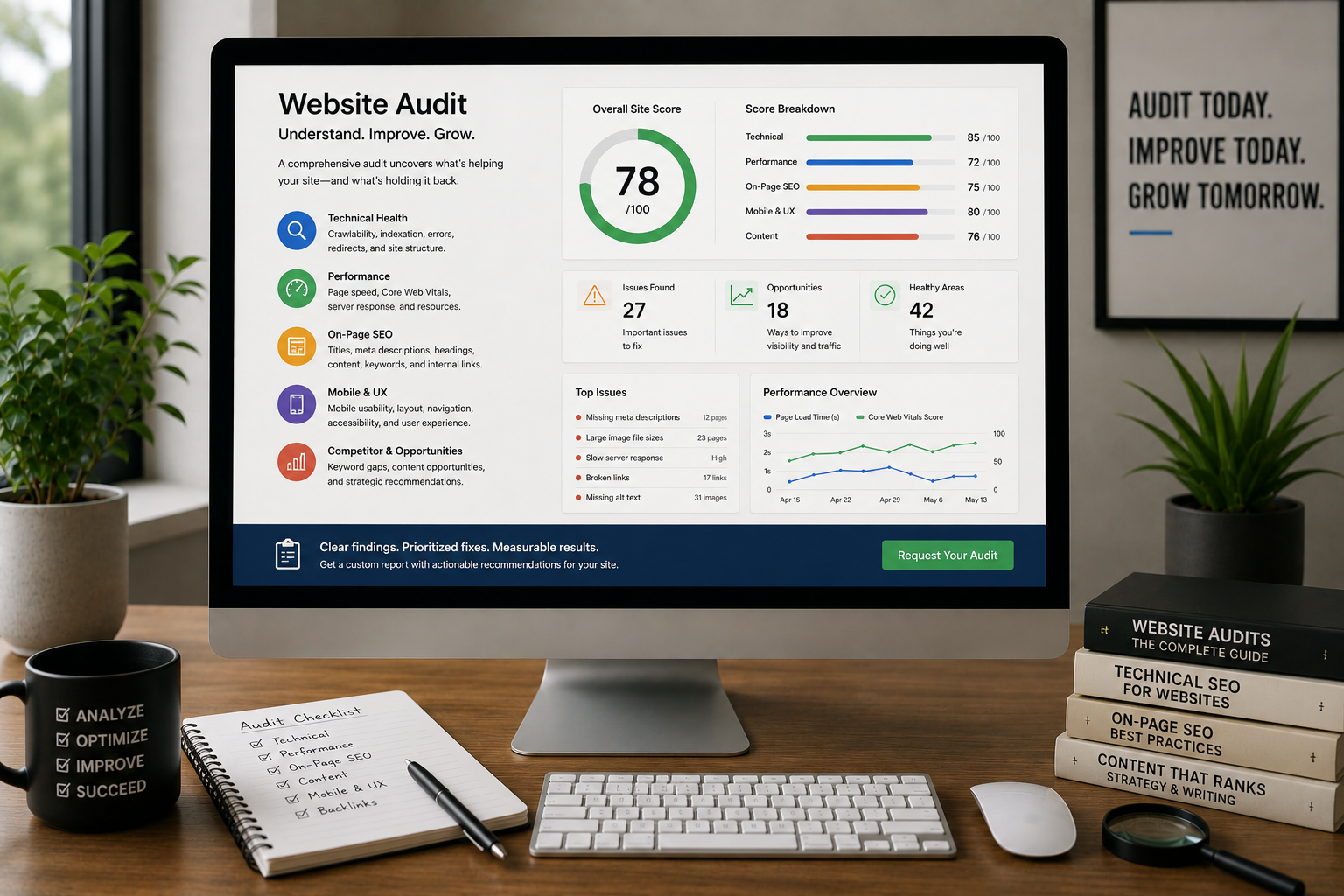 Website audits and web development services