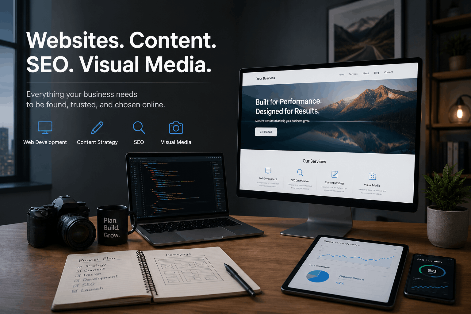 Custom websites, content management systems, SEO, and digital media work by Web Development Unlimited
